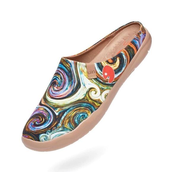 UIN Men's Slipper Comfort Mules Walking Casual Travel Shoes (Starry Night) - Picture 4 of 8